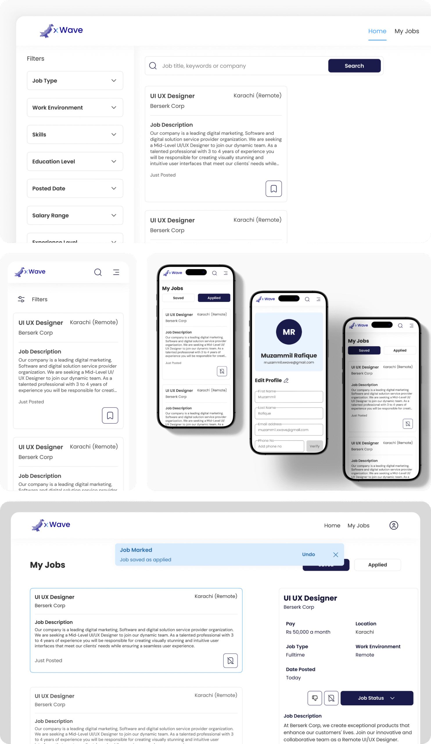 ui screens and mockups