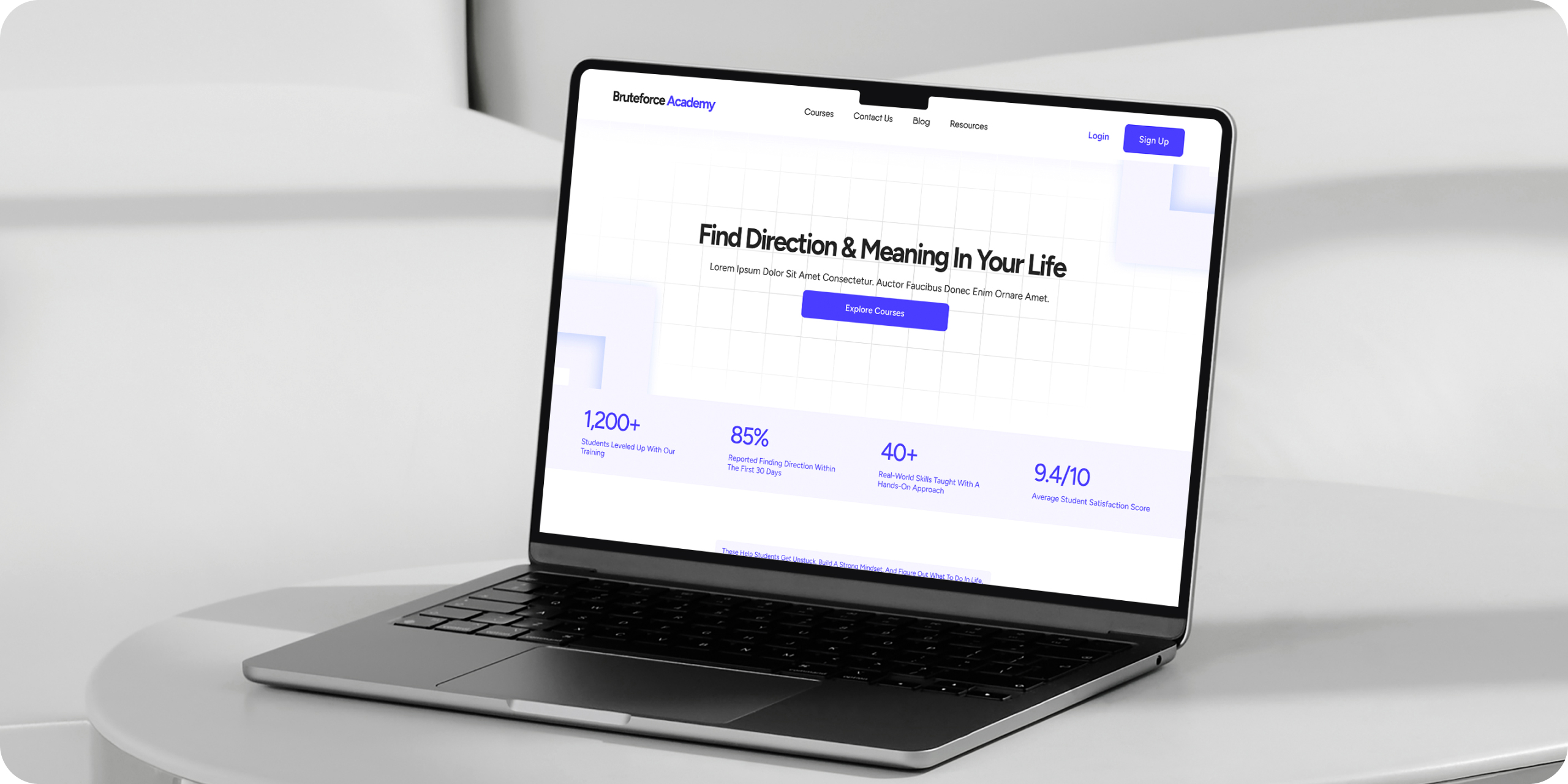 horizontal laptop mockup