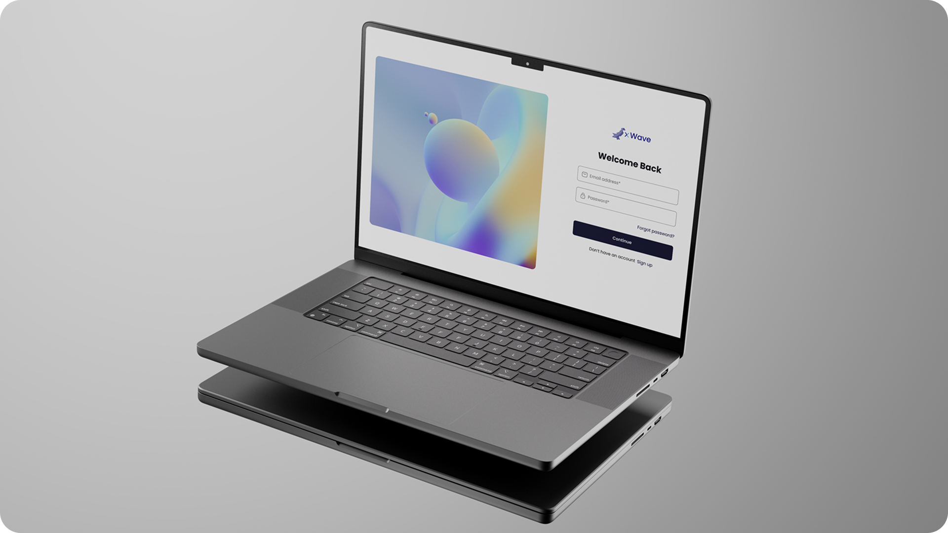 xwave job portal laptop mockup